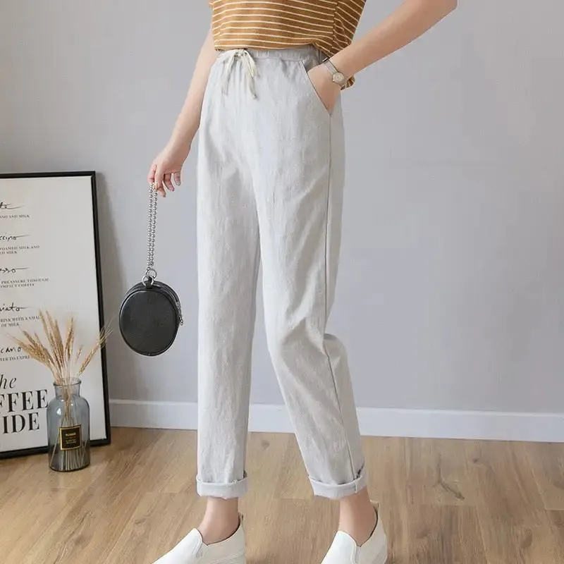 Lace-Up Long Ankle Length Trousers