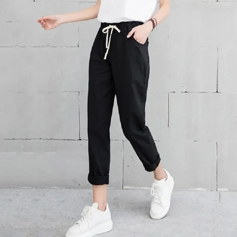 Lace-Up Long Ankle Length Trousers