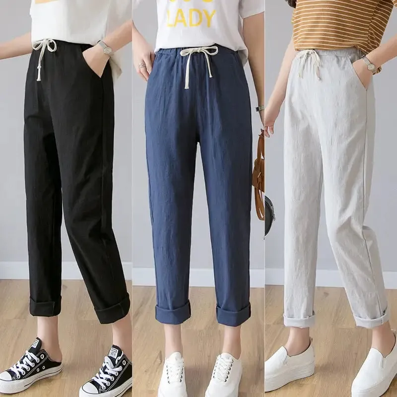 Lace-Up Long Ankle Length Trousers