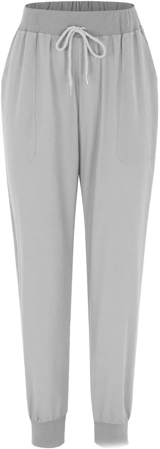 Linen Pants for Women Cotton Linen Loose Fit Trousers Wide Leg Pant Palazzo Pants Casual Summer Going Out 2025