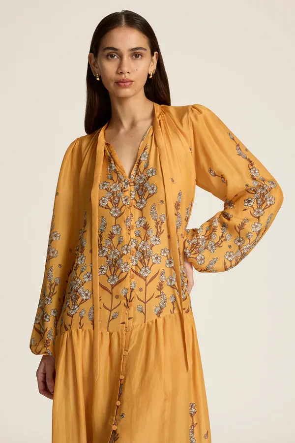 Luca Dress in Valencia Sienna