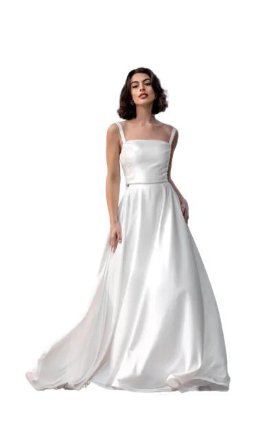 Minimalist Draping On Simple Straight Neckline Top
