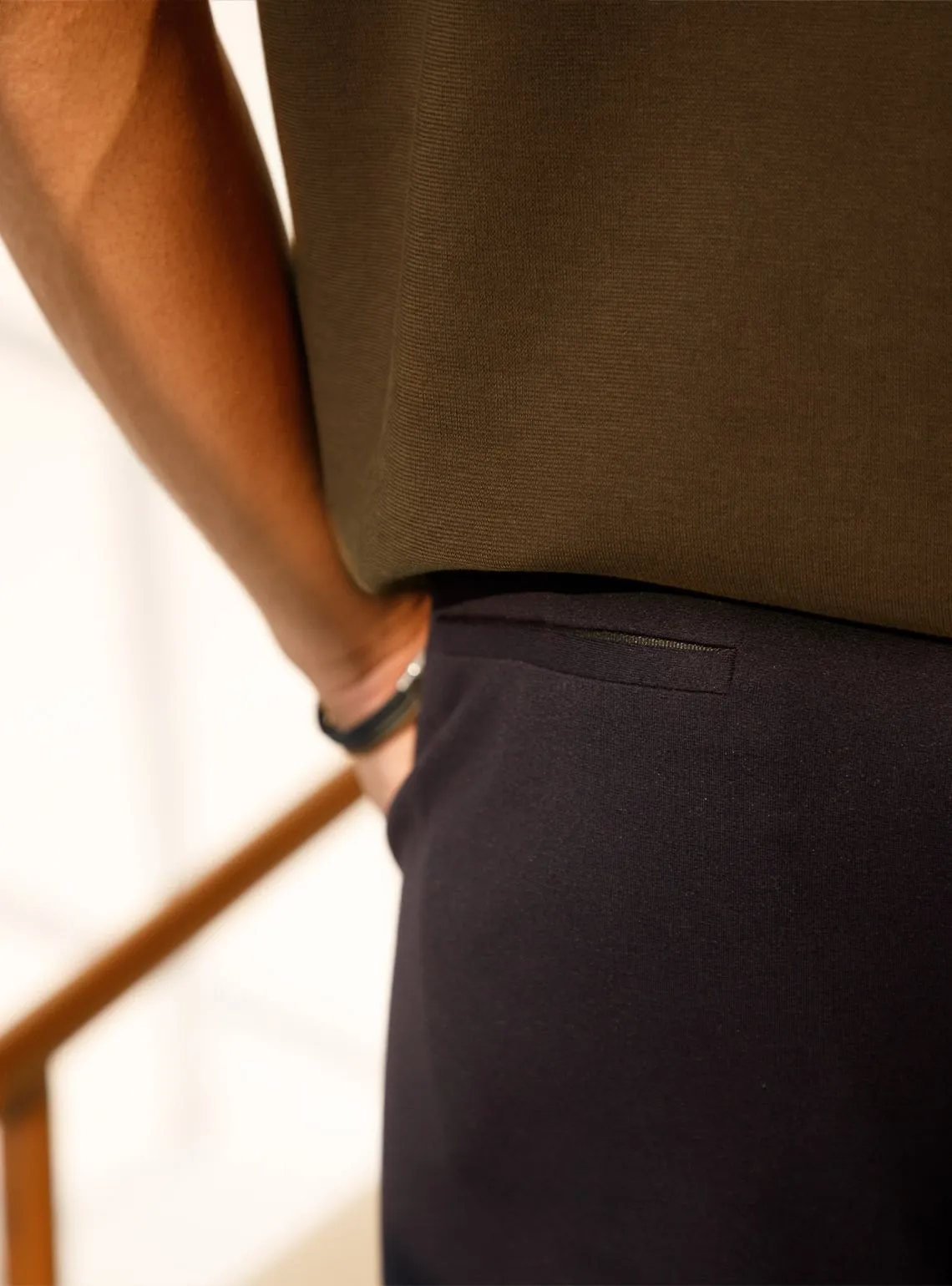 Navy Triblend Trouser