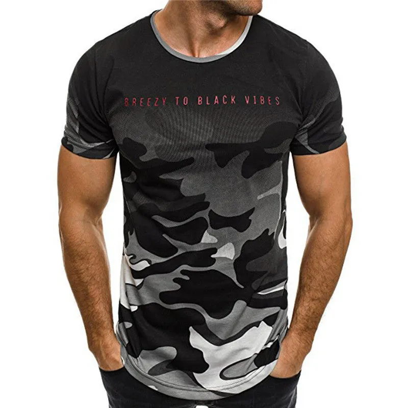 New Men's Camouflage Summer T-shirt