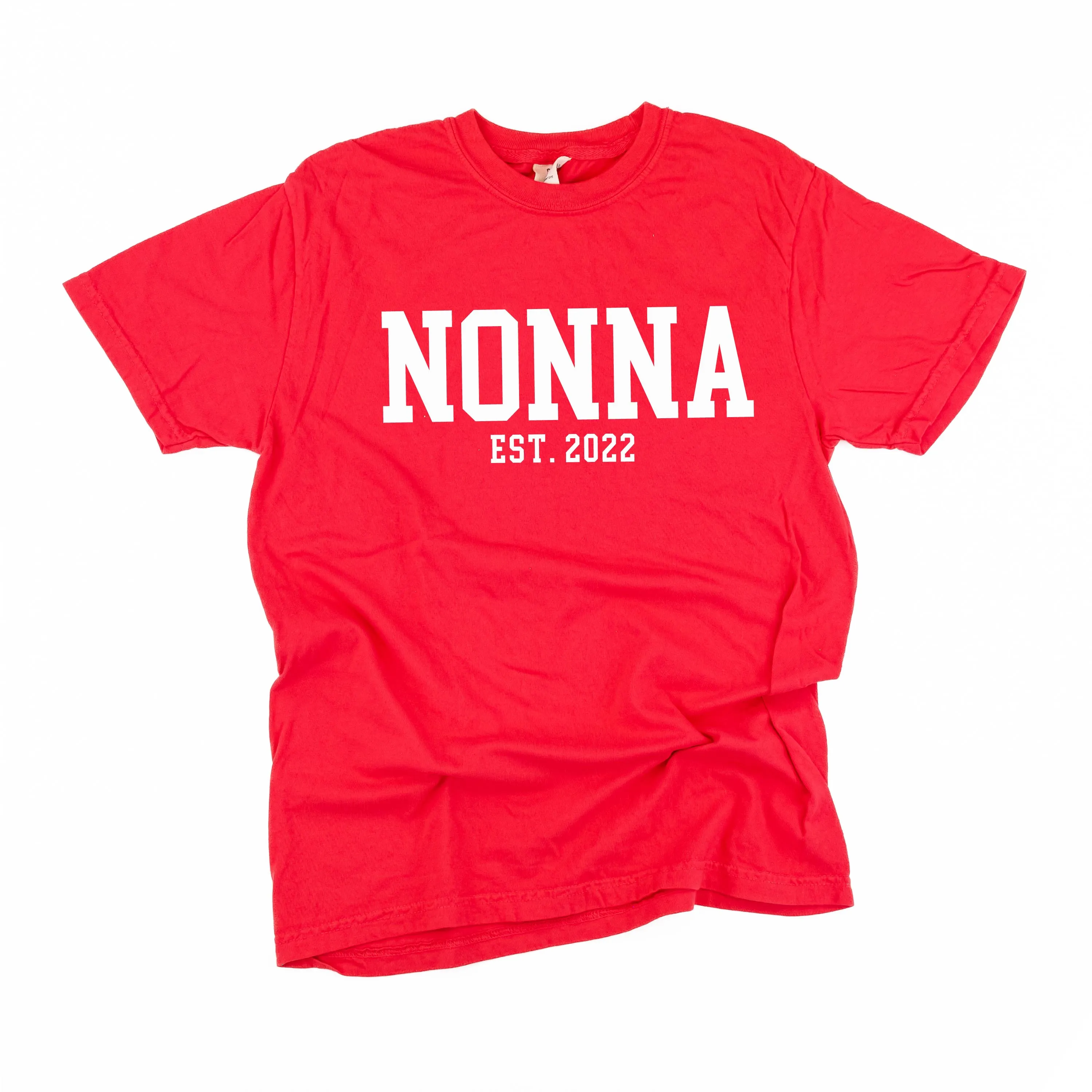 Nonna - EST. (Select Your Year) - SHORT SLEEVE COMFORT COLORS TEE