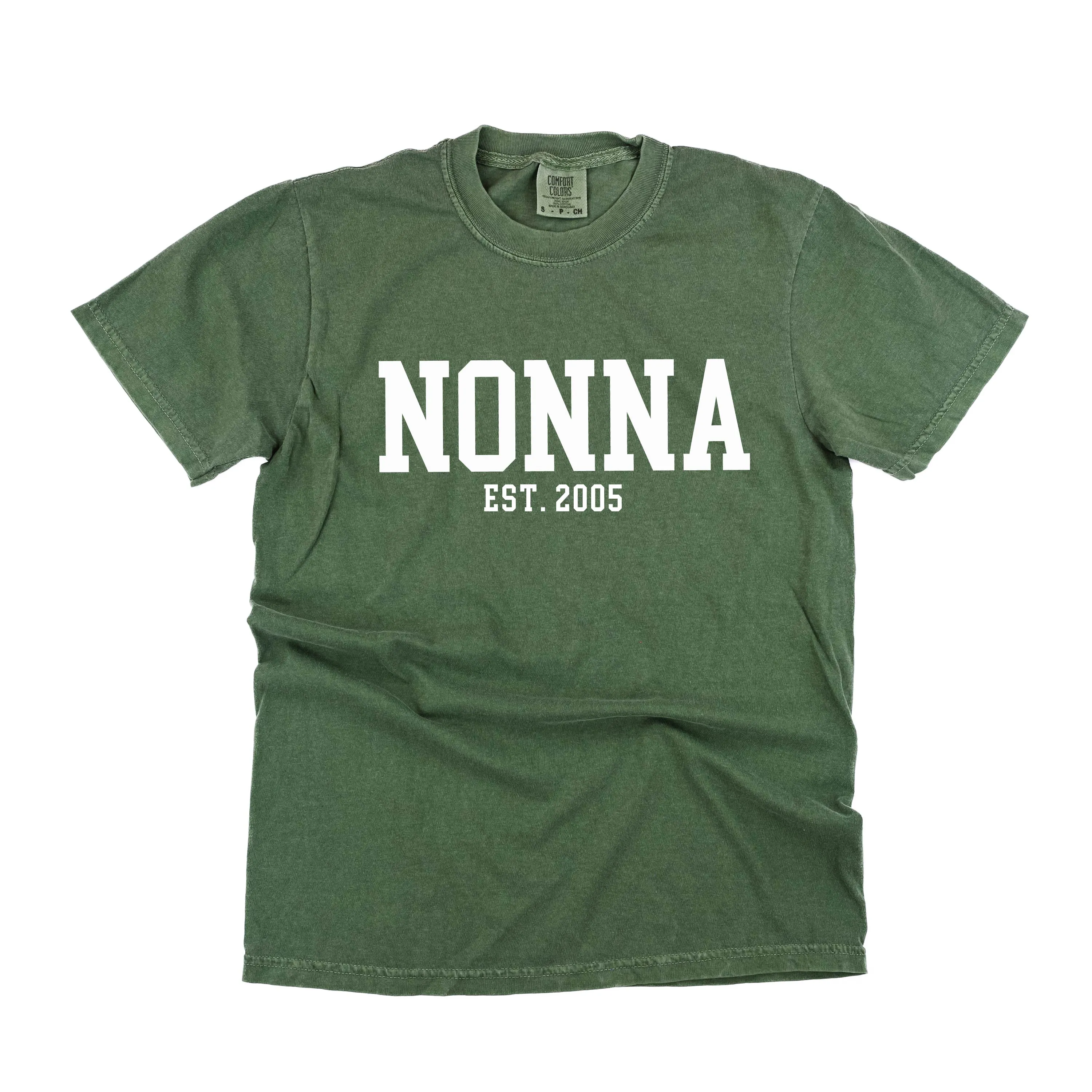 Nonna - EST. (Select Your Year) - SHORT SLEEVE COMFORT COLORS TEE