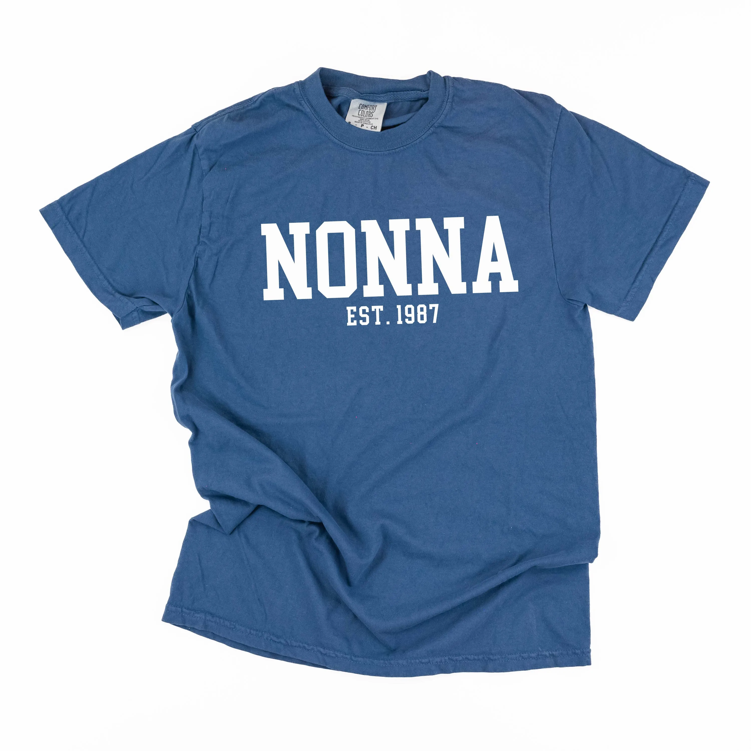 Nonna - EST. (Select Your Year) - SHORT SLEEVE COMFORT COLORS TEE