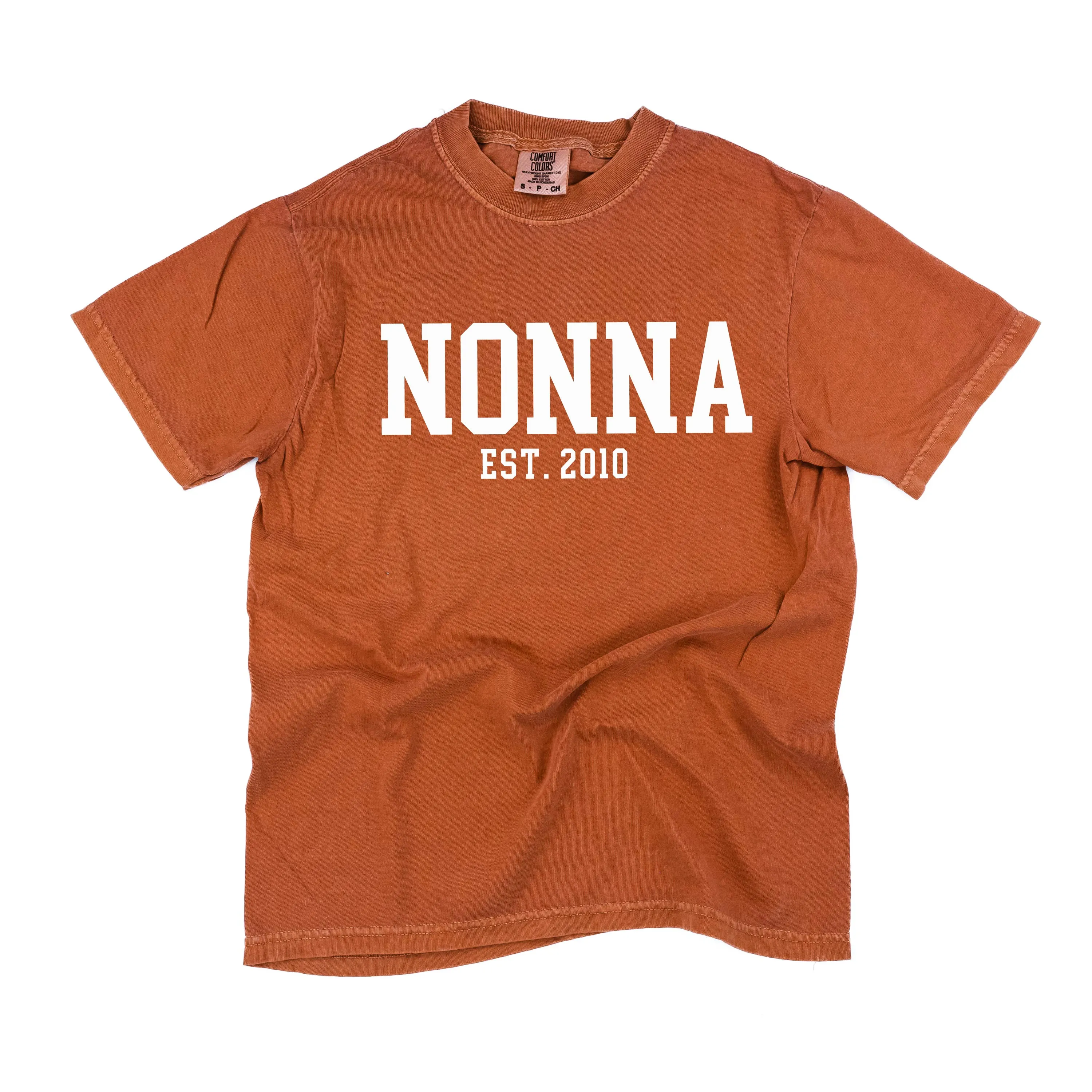 Nonna - EST. (Select Your Year) - SHORT SLEEVE COMFORT COLORS TEE