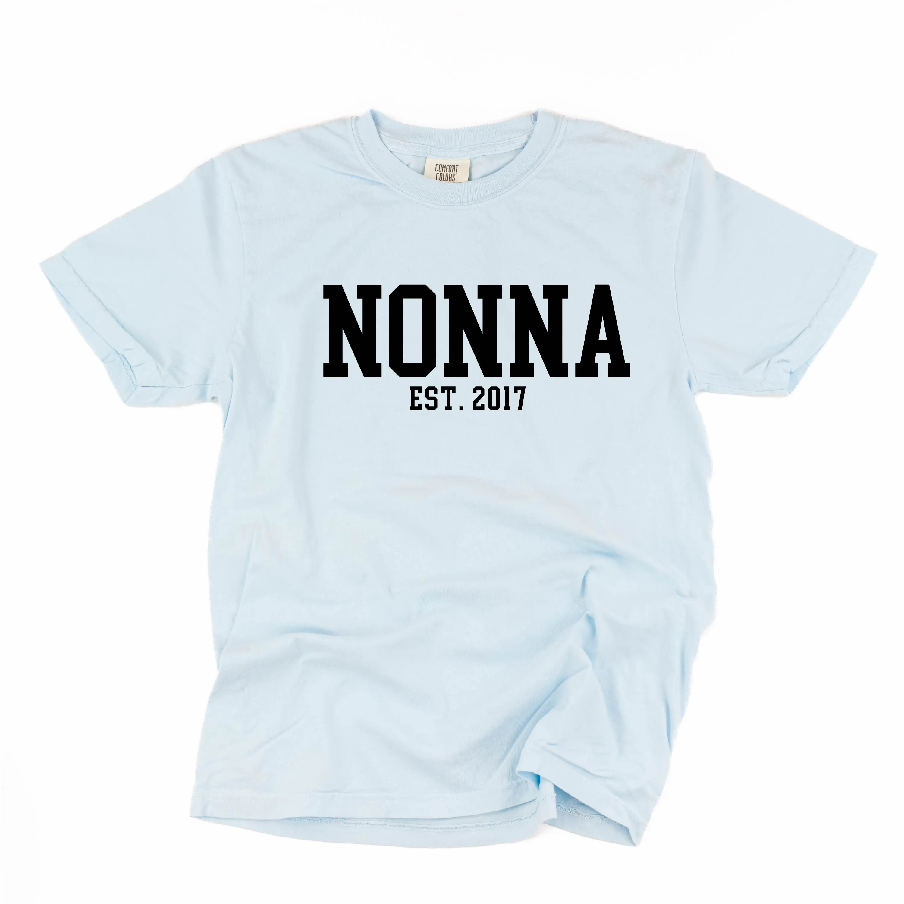 Nonna - EST. (Select Your Year) - SHORT SLEEVE COMFORT COLORS TEE