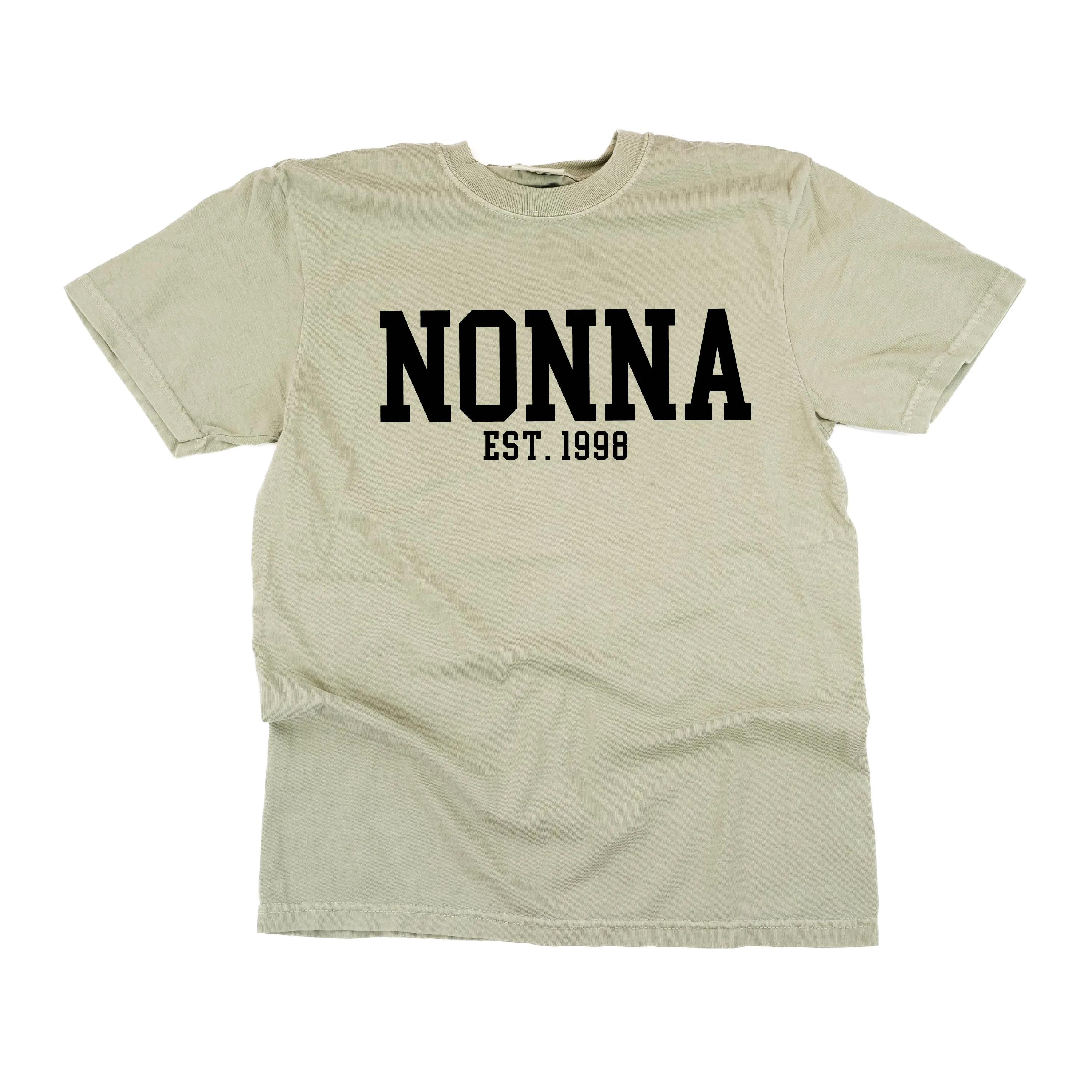 Nonna - EST. (Select Your Year) - SHORT SLEEVE COMFORT COLORS TEE