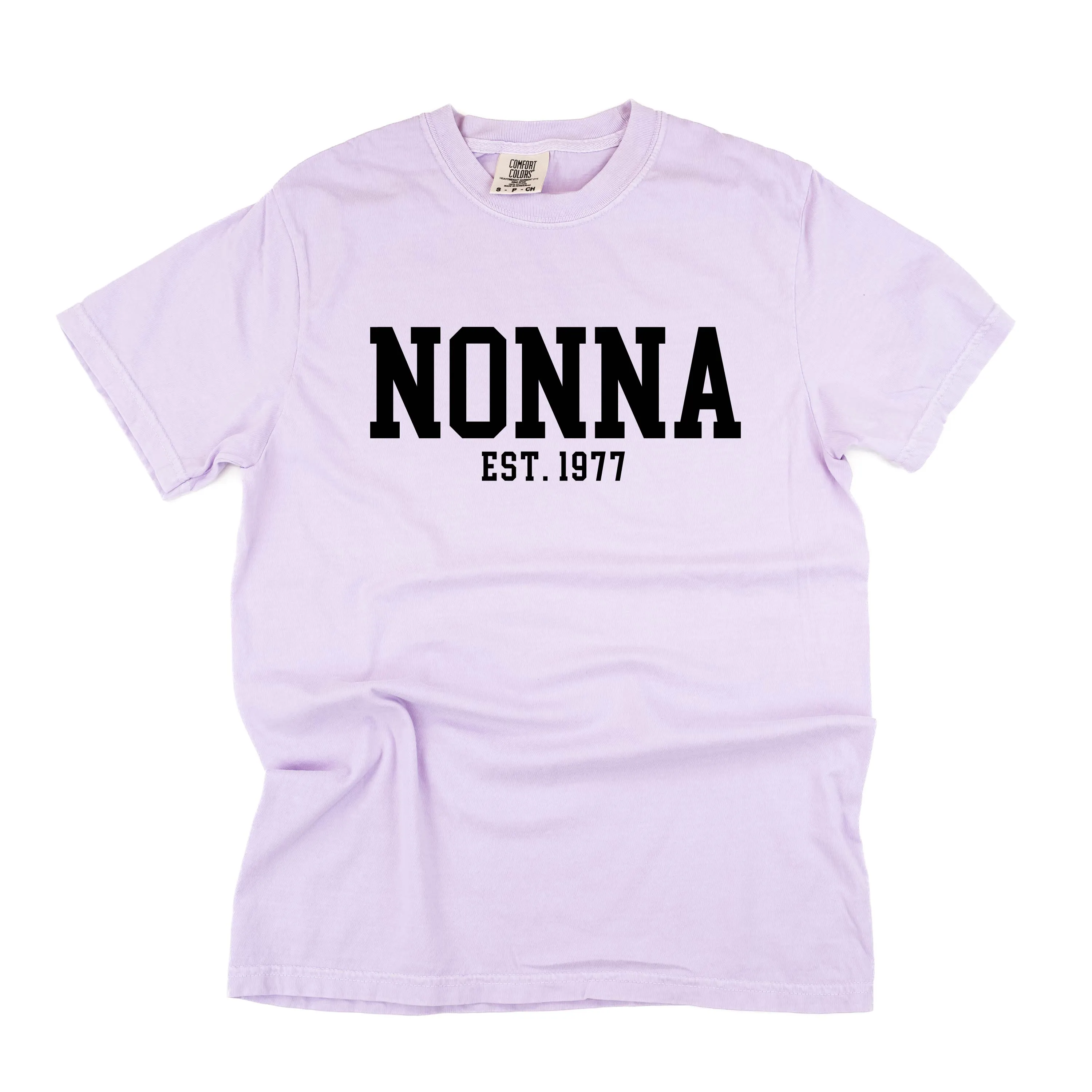 Nonna - EST. (Select Your Year) - SHORT SLEEVE COMFORT COLORS TEE