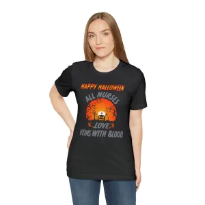 Nurses Love Veins with Blood T-shirt | m23teeshirts | Halloween shirt | Happy Halloween | Designer Shirts