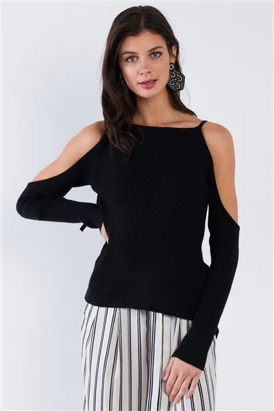 Off The Shoulder Open Back Sexy Sweater