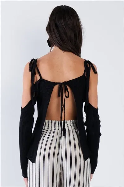 Off The Shoulder Open Back Sexy Sweater