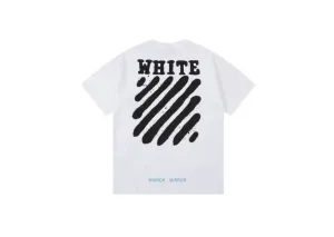 Off-White - Printed 'Heavy Mirror' White T-Shirt