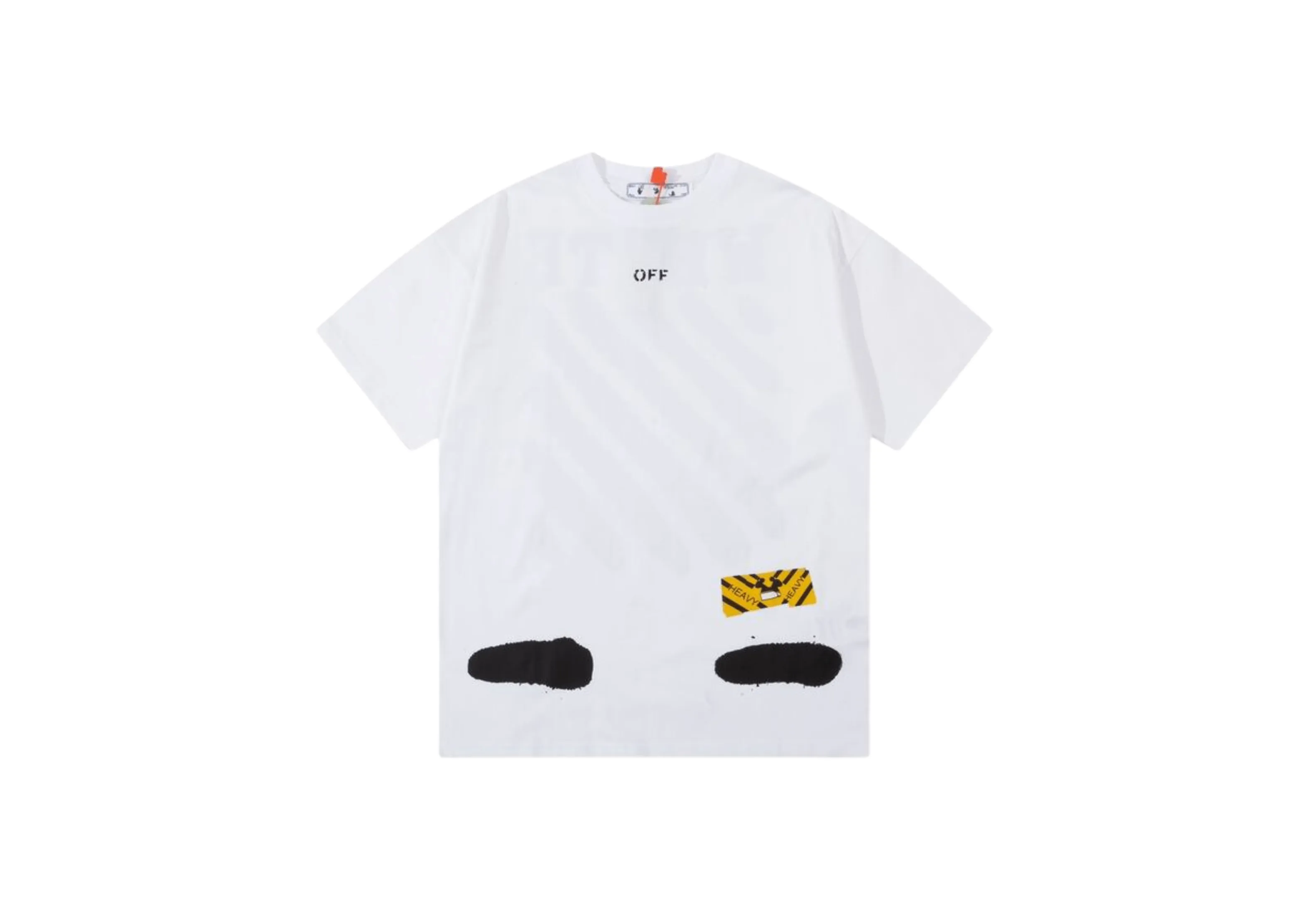 Off-White - Printed 'Heavy Mirror' White T-Shirt