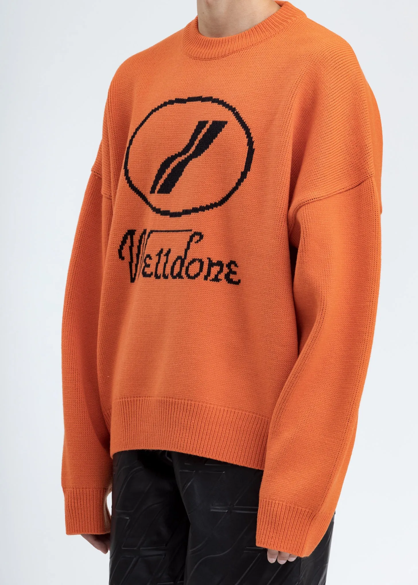 Orange WE11DONE Jacquard Sweater