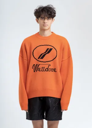 Orange WE11DONE Jacquard Sweater