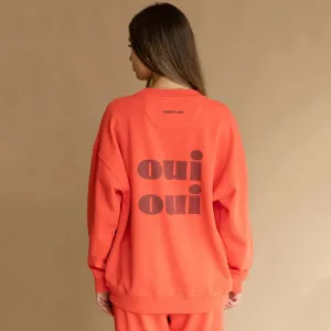 OUI SWEATSHIRT | CORAL