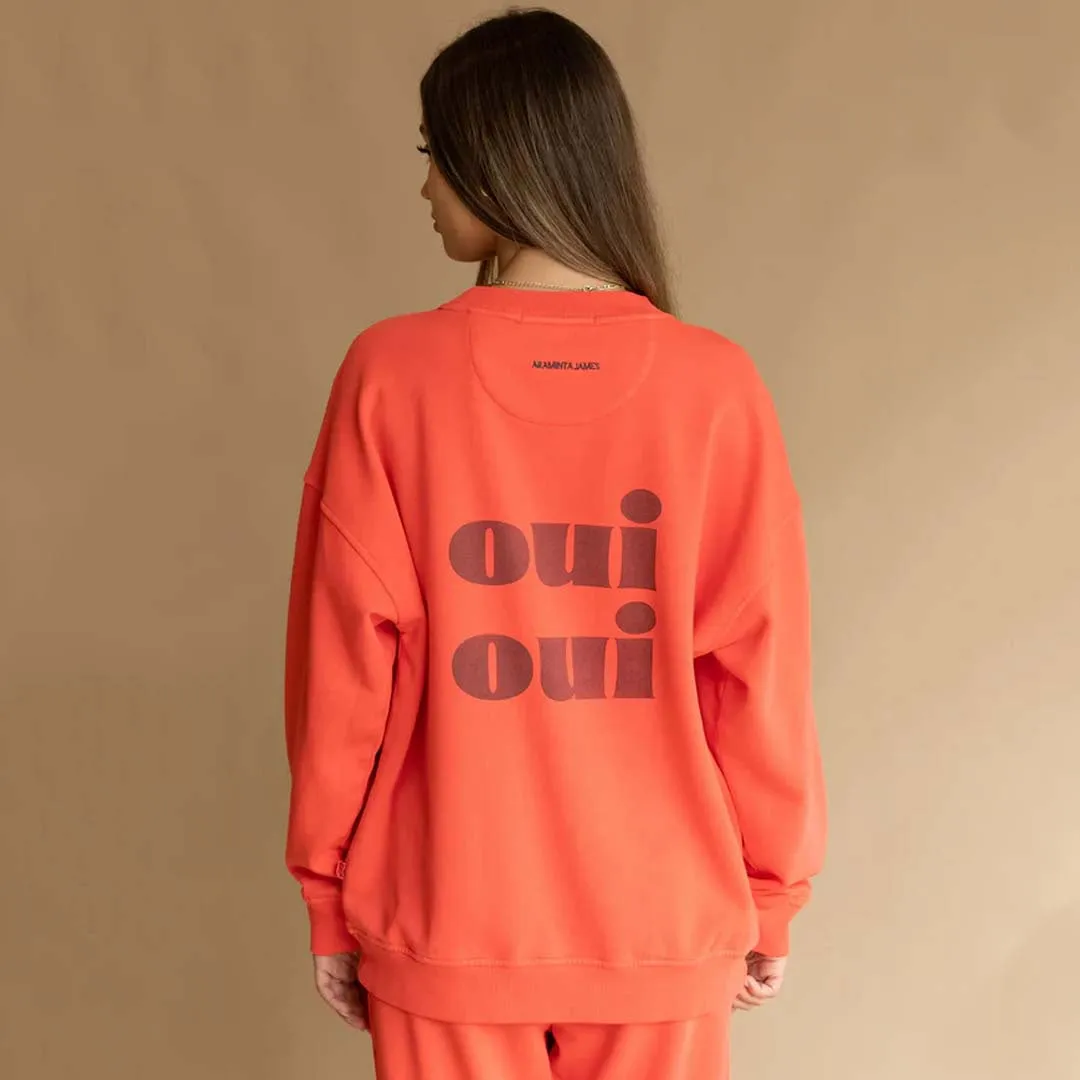 OUI SWEATSHIRT | CORAL