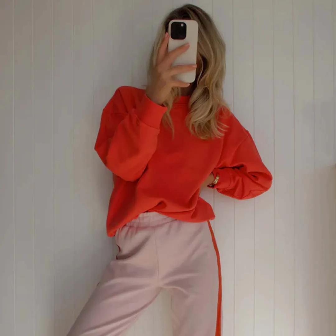 OUI SWEATSHIRT | CORAL