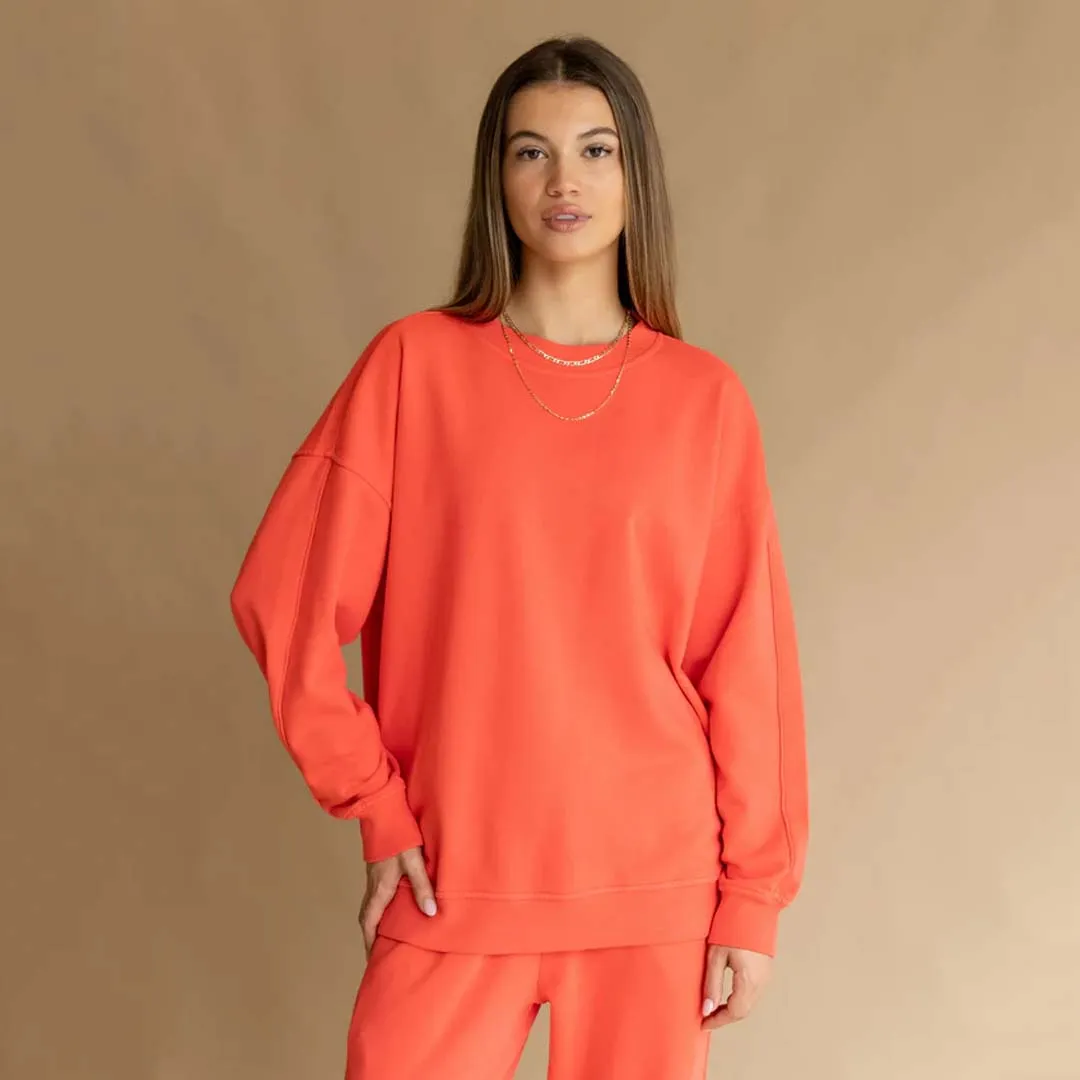 OUI SWEATSHIRT | CORAL