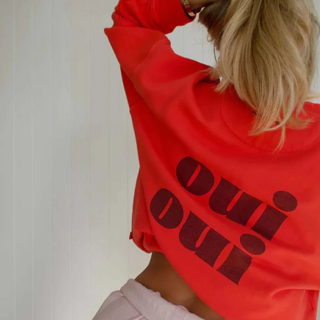 OUI SWEATSHIRT | CORAL