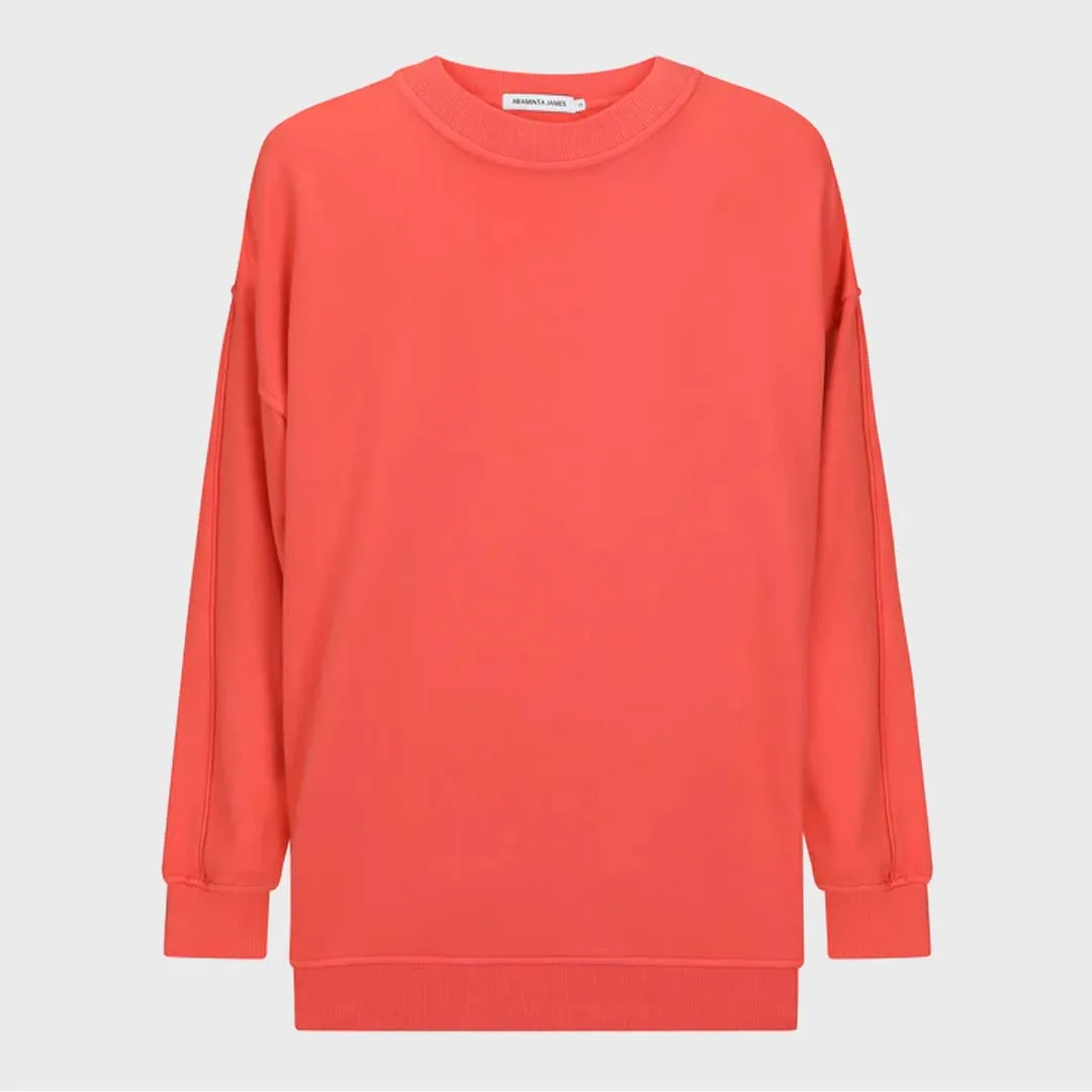 OUI SWEATSHIRT | CORAL