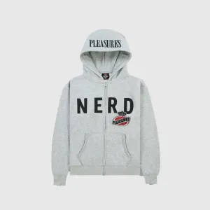Pleasures NERD Zip Up Hoodie - Heather Grey
