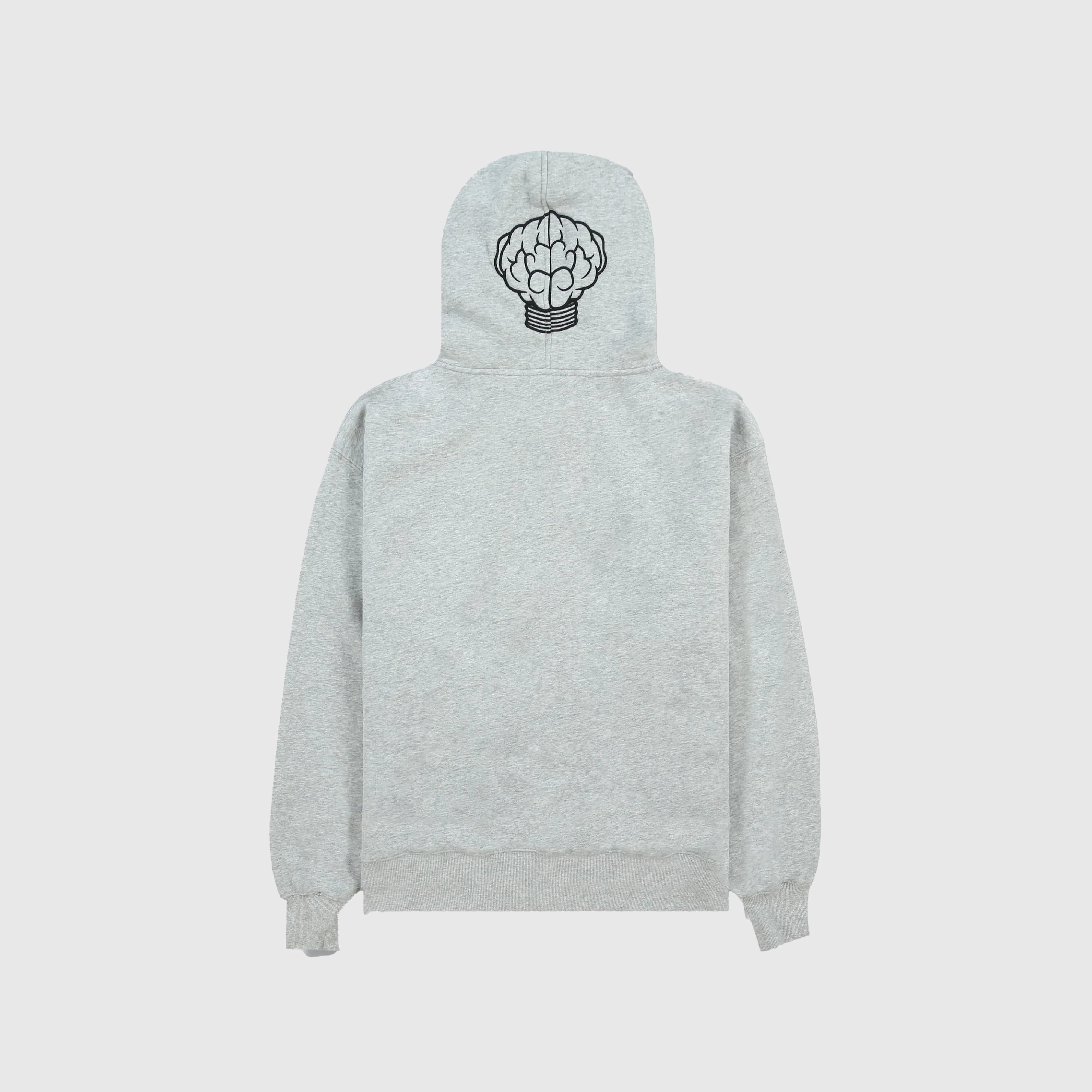 Pleasures NERD Zip Up Hoodie - Heather Grey