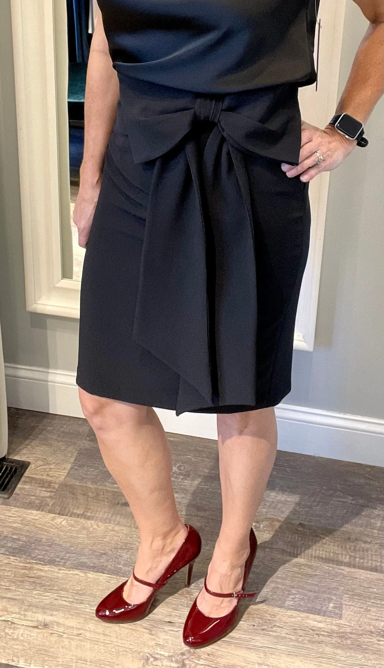 Posh Couture Bow Front Skirt