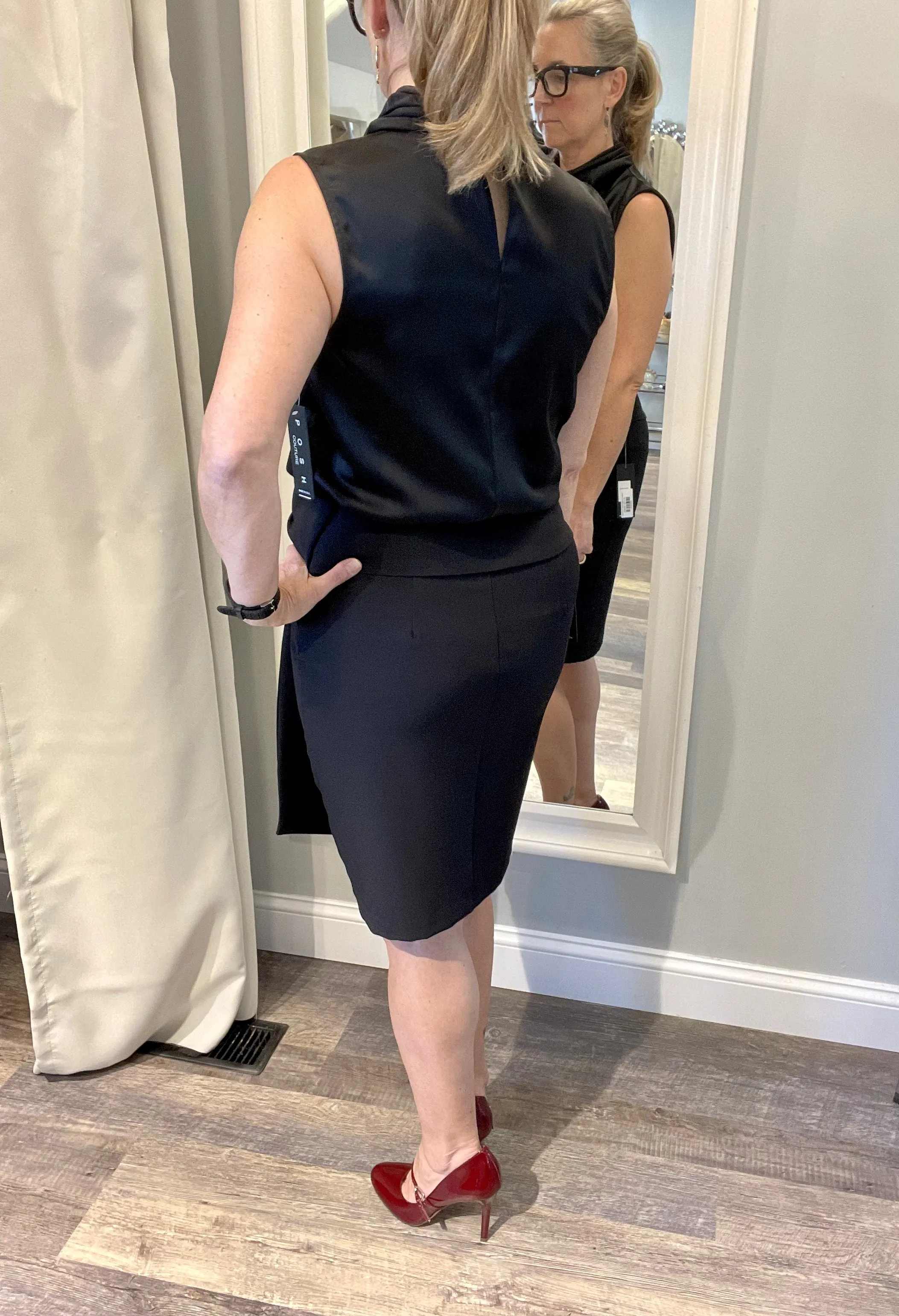Posh Couture Bow Front Skirt