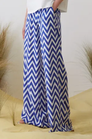 PRINTED WIDE LEG PANTS "LINDOS"