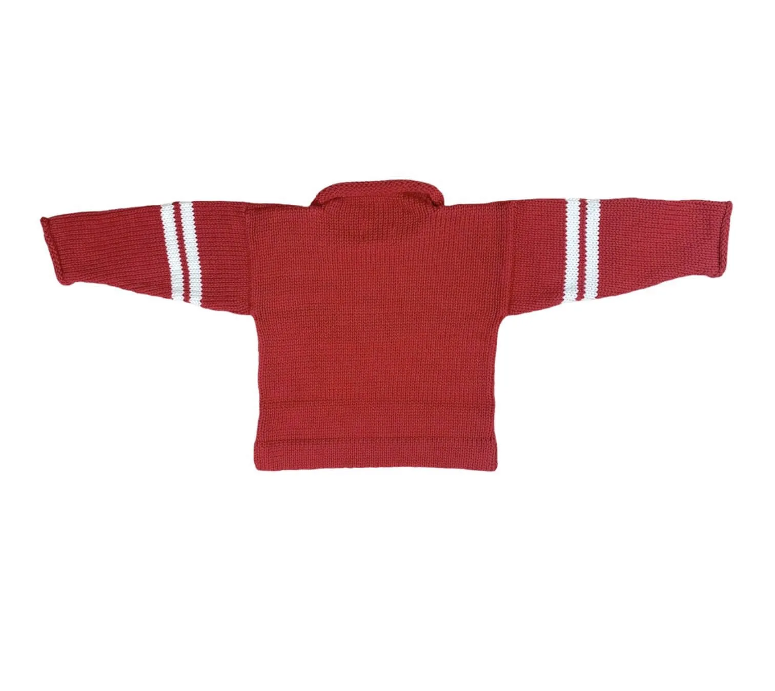 Red Soccer Roll Neck Sweater