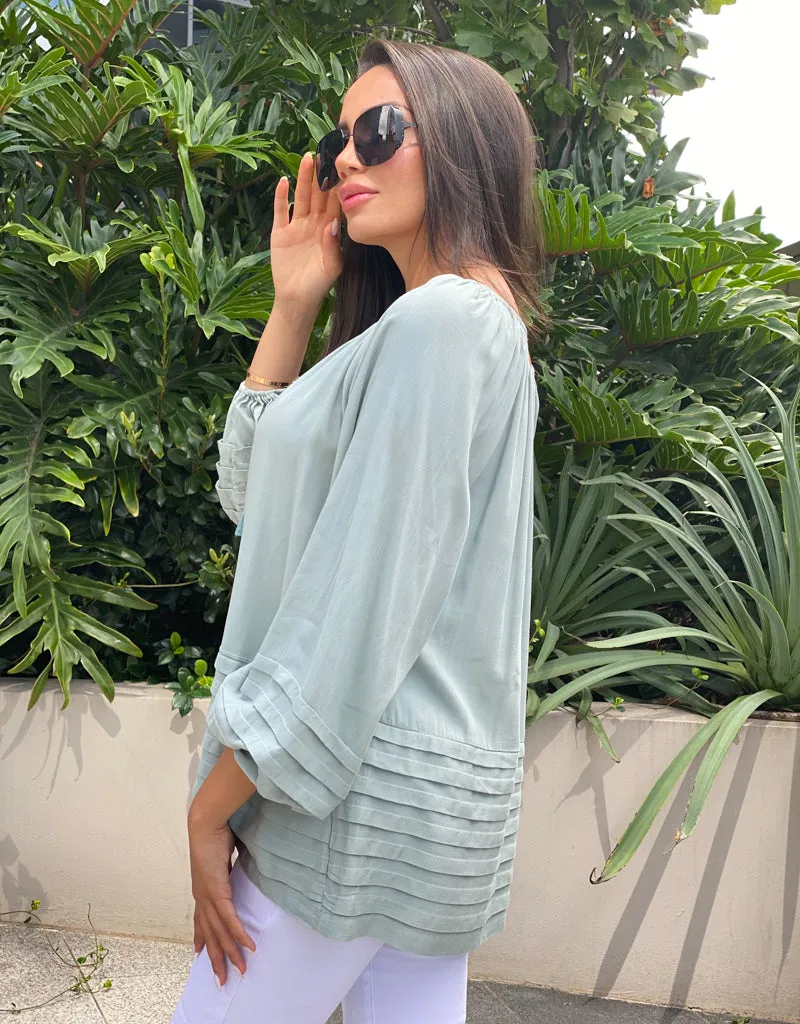 Regina Pleat Top
