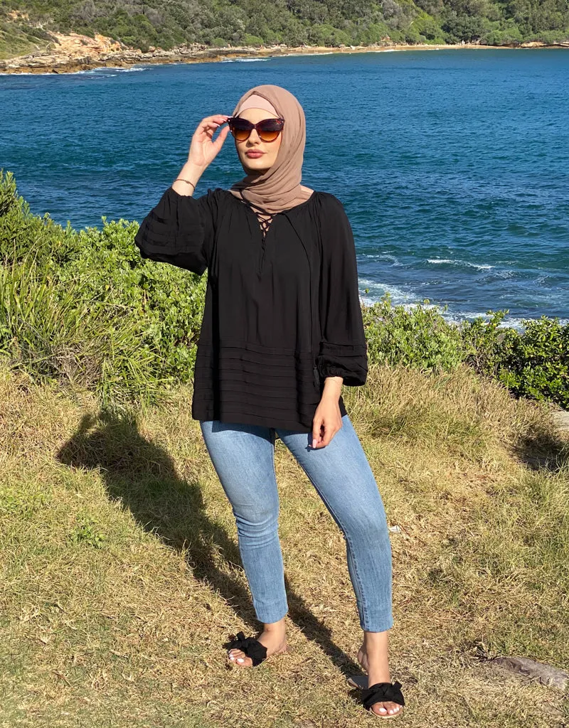 Regina Pleat Top