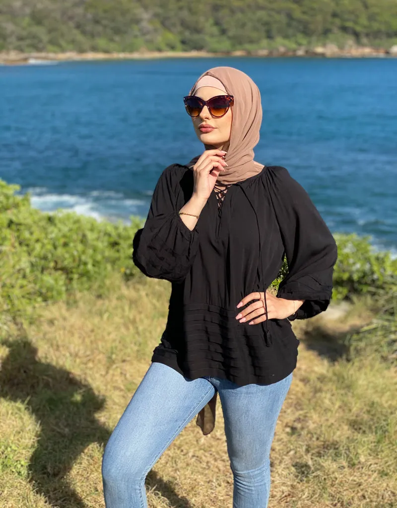 Regina Pleat Top