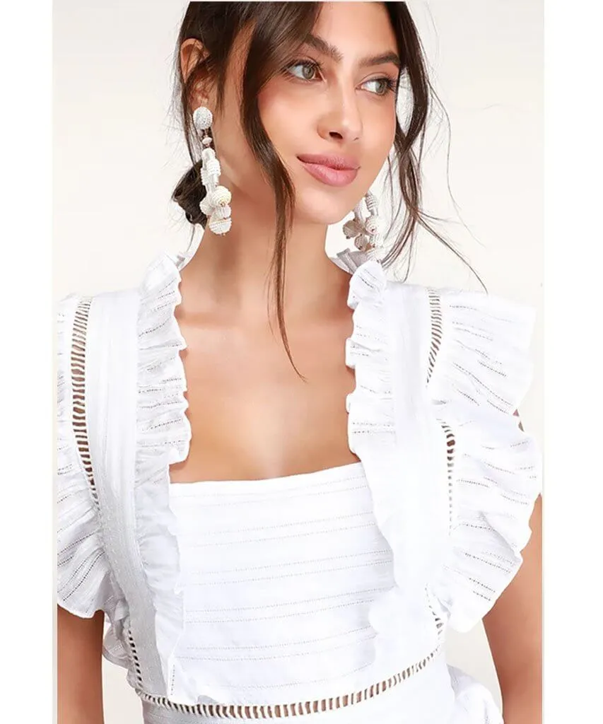 Ruffle Sleeveless Blouse
