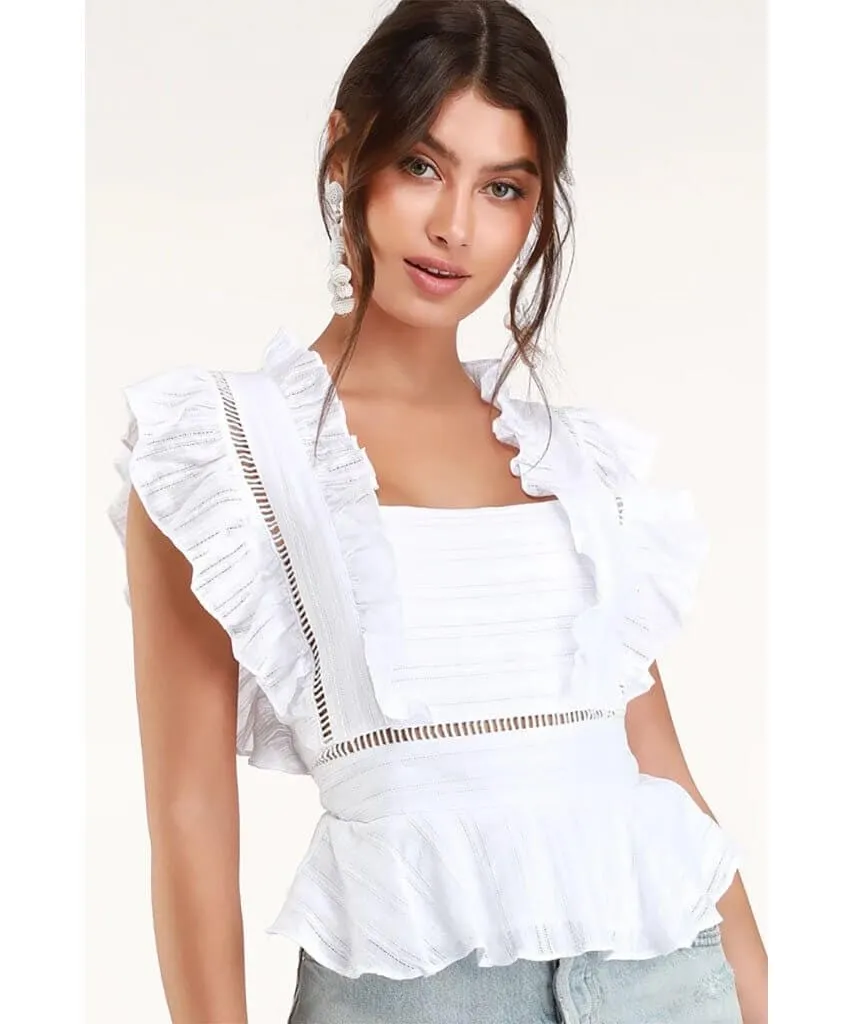 Ruffle Sleeveless Blouse
