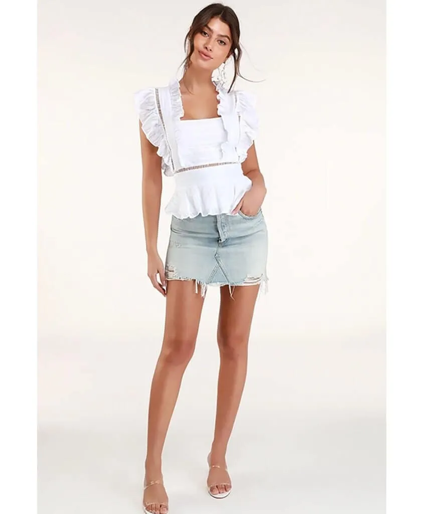 Ruffle Sleeveless Blouse