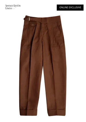 Rust Linen Gurkha Trousers