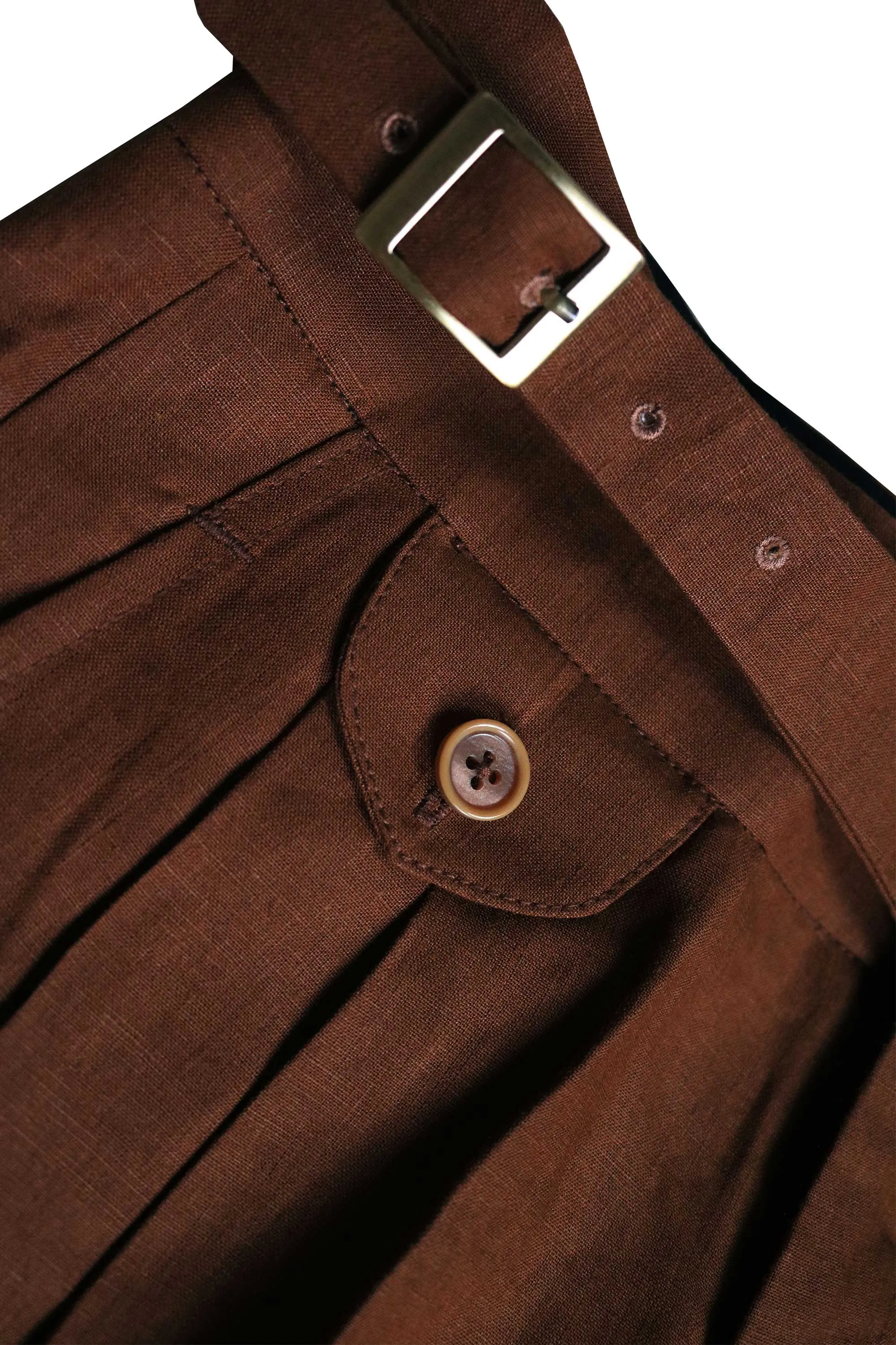 Rust Linen Gurkha Trousers
