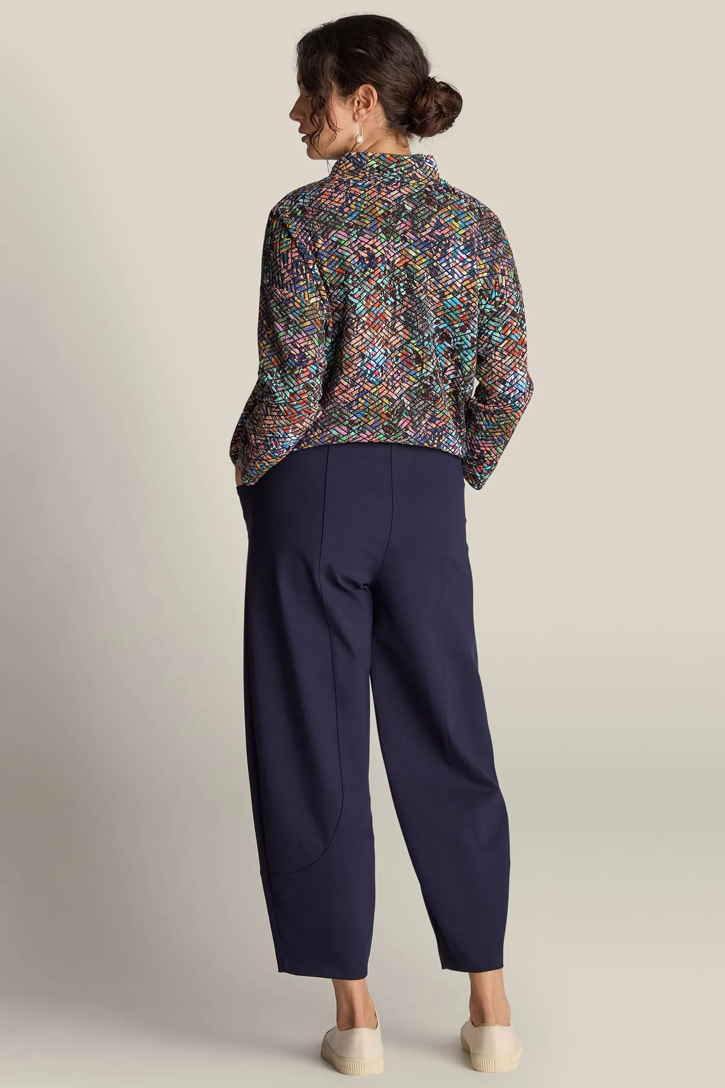 Sahara SPP20251-P Midnight Navy Ponte Bubble Trousers