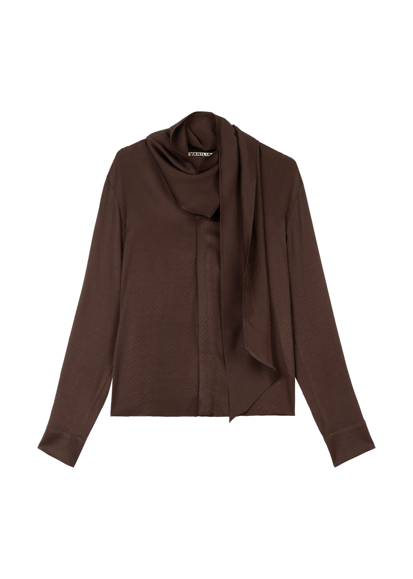 Satin bow blouse