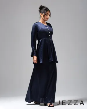 Satin Skirt & Button-Down Top Set 64441