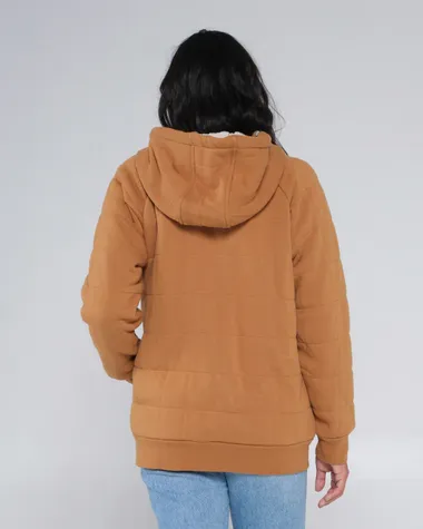 Seeking Sherpa Workwear Brown Hoody Sweatshirt