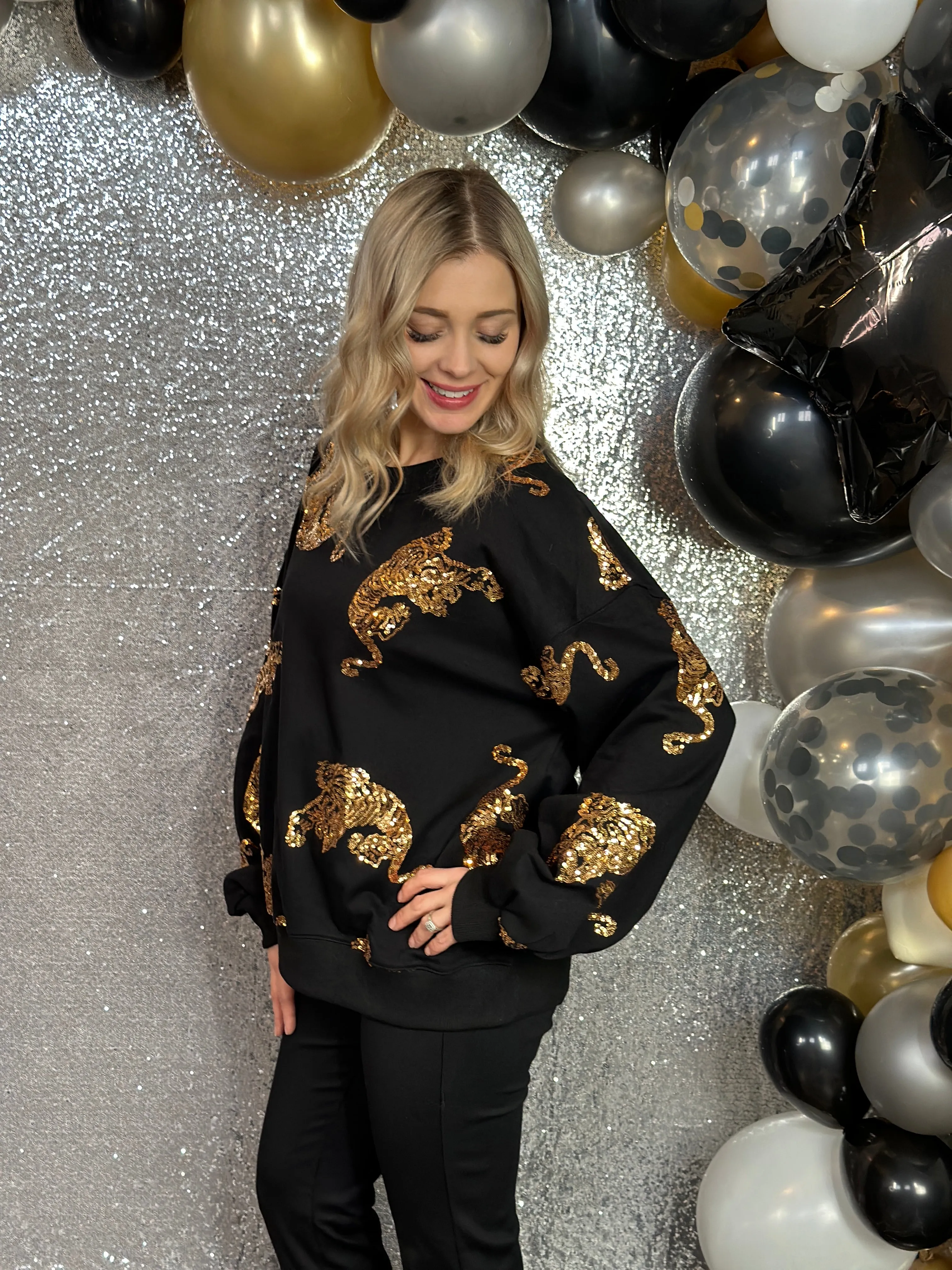 Sequin Tiger Sweatshirt