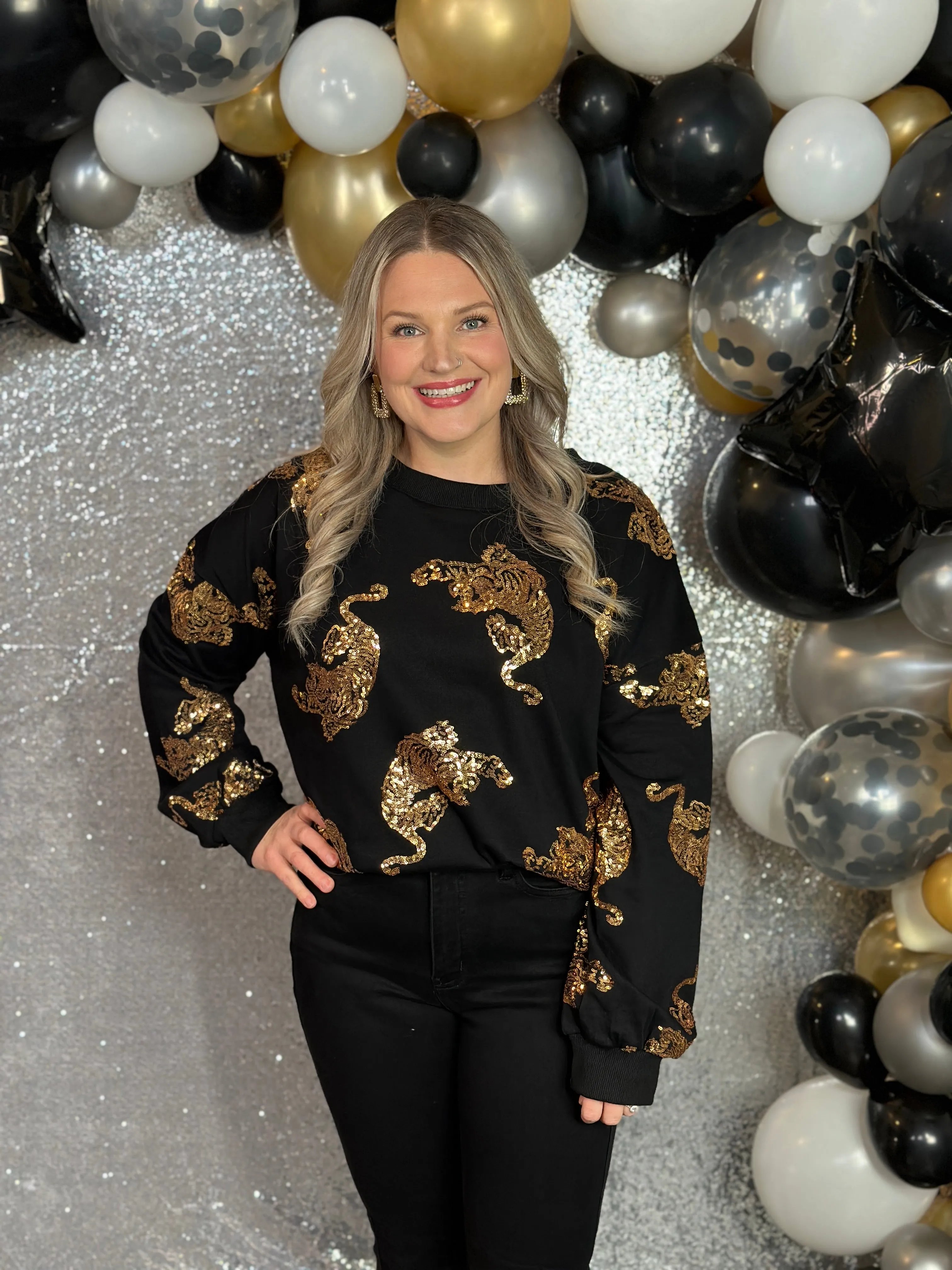 Sequin Tiger Sweatshirt