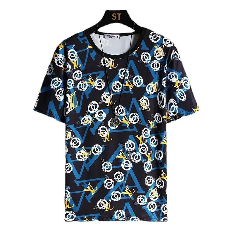 Short Sleeve T-Shirt Summer Trendy Tops Round-Neck Matching T-Shirt