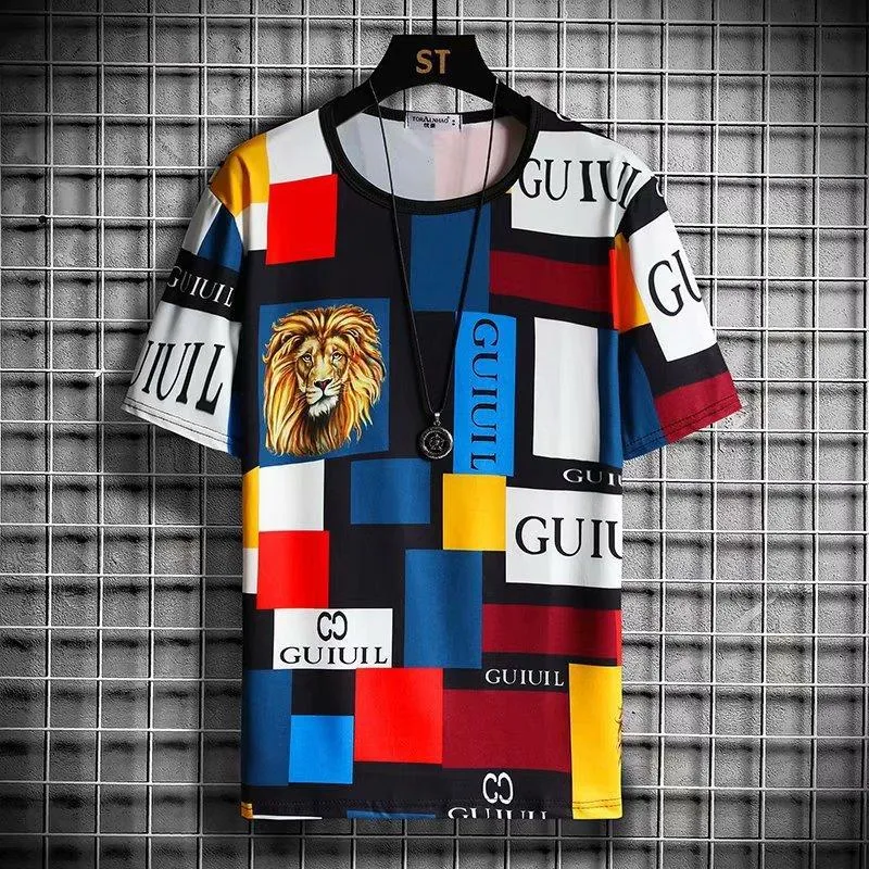 Short Sleeve T-Shirt Summer Trendy Tops Round-Neck Matching T-Shirt